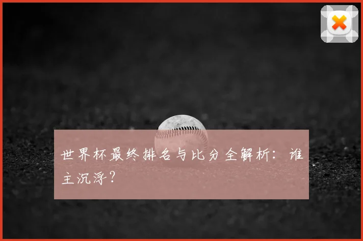 世界杯最终排名与比分全解析：谁主沉浮？